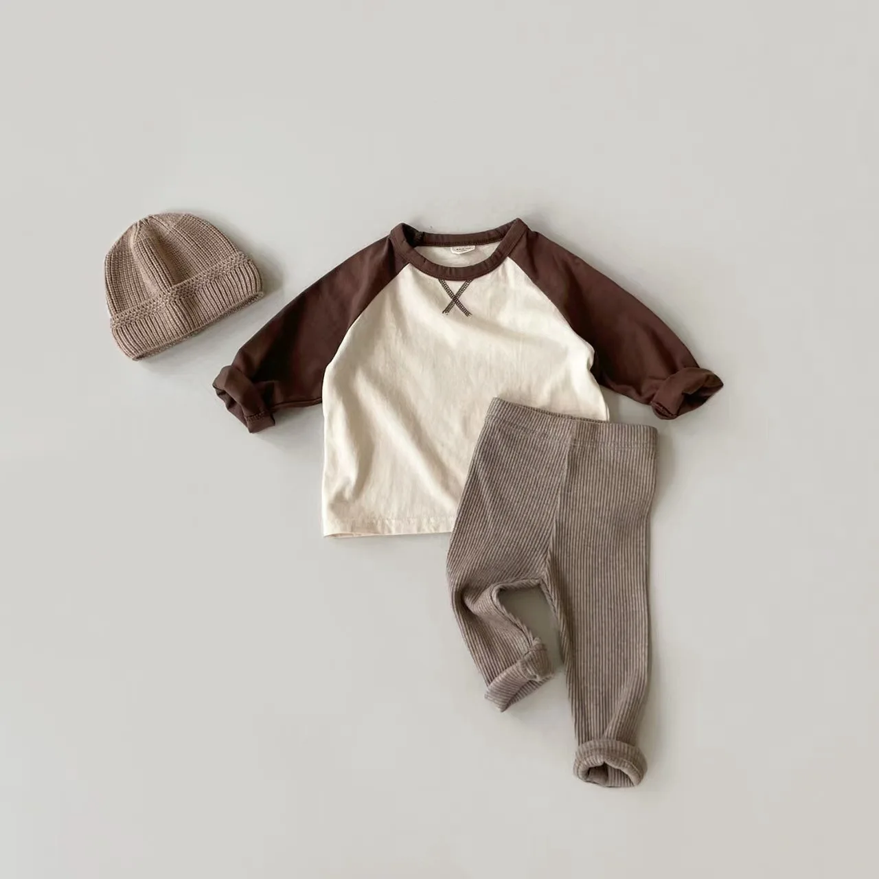 Kids Baby Spring Leggings Girls Skinny Ribbed Pants Toddler Casual Elasticity Simple Render Pants Boys Cotton Trousers 6