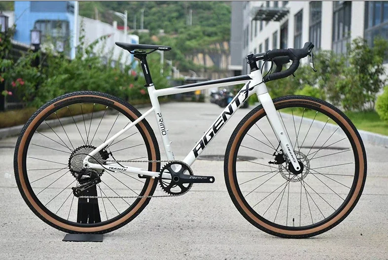 Off road road frame 700C flat disc brake with full internal wiring carbon fiber front fork bicycle frame