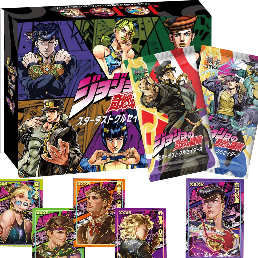 

Коллекционные Карточки JoJo «Невероятные приключения», супермощные аниме, хигашиката, Джоджо, день Джованны, редкая капельная клеевая карточка, подарки для детей