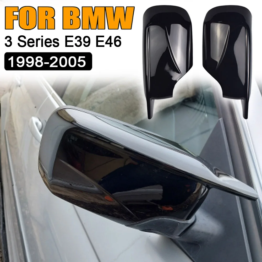 

Carbon Fiber Pattern Black Side Mirror cover Caps Replacement for BMW 3 Series 5 Series E46 E39 525i 525iT 528i 530i 1998-2005