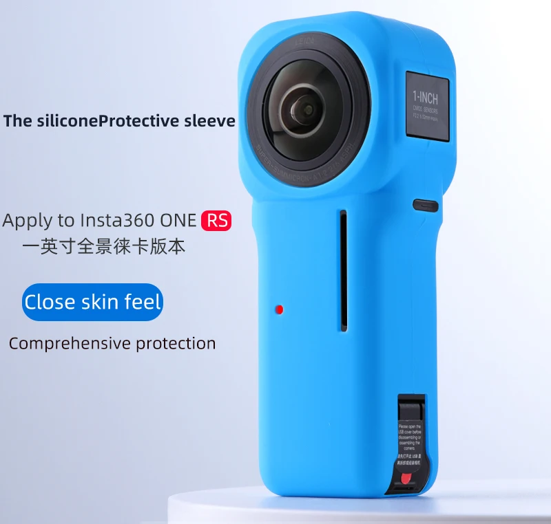 Per Insta360 One Rs 1 Pollice 360 Custodia In Silicone Protezione Dell'Obiettivo Cap Fotocamera Panoramica Per Insta360 One Rs1-Inch 360 Copertura Ant