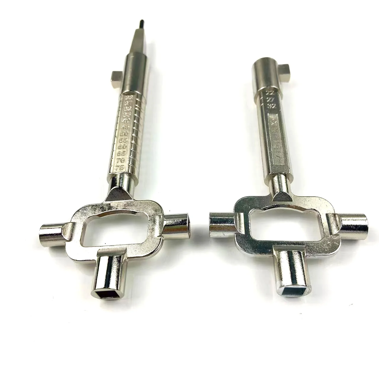 Door Lock Cylinder Door Lock Accessories Locksmith Lock Keys 6 in 1 Construction Key 2pcs Stainless Steel Multitools Measuring Tools for Lock Cylinder