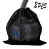2PC Anti-clog Pump Barrier Bag Pump Filter Mesh Bag Mesh with Drawstring Reusable Pond Pump Protector for Pond Biological Filter 1