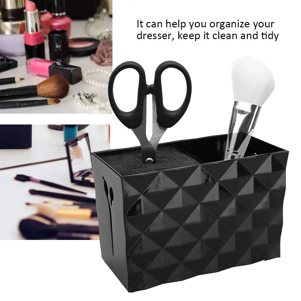 

Barbertop Hairdressing Scissors Socket Box Hairdresser Tools Storage Salon Barber Accessories Desktop Cosmetic Inserting Rack