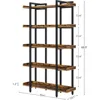 5-Tier, 68.9’’H Industrial Book Shelf, Large Bookcases and Bookshelves with Open Shelves, Open Display Shelves with Metal 2