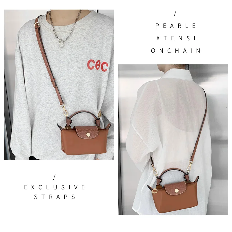 Bag Strap For Longchamp Mini Bag Free Punching Modification Transformation Accessories for Mini Bag Shoulder Strap