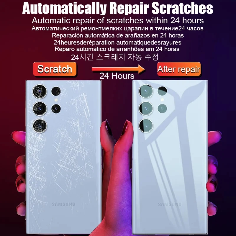 4Pcs Screen Protector Back Hydrogel Film For Samsung Galaxy S24 S23 S22 S21 S20 Ultra S10 S9 Plus A54 A34 A52 Phone Accessories 5