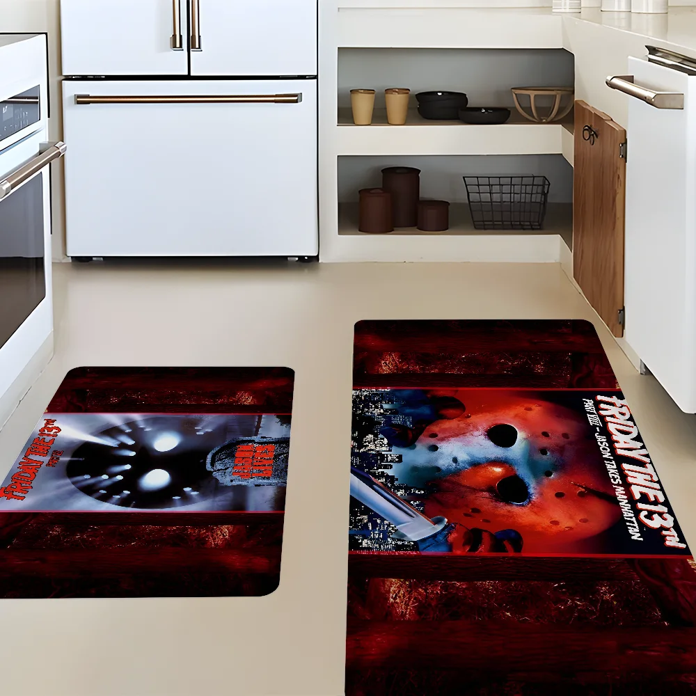 Orror Movie Friday the 13th Floor Mat INS Style Soft Bedroom Floor House Laundry Room Mat Anti-skid Household Carpets 3