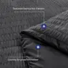HYMOKEGE Queen Comforter Set Seersucker 7 Pieces, All Season Luxury Bed in a Bag for Bedroom, Bedding Set with Comforters 4