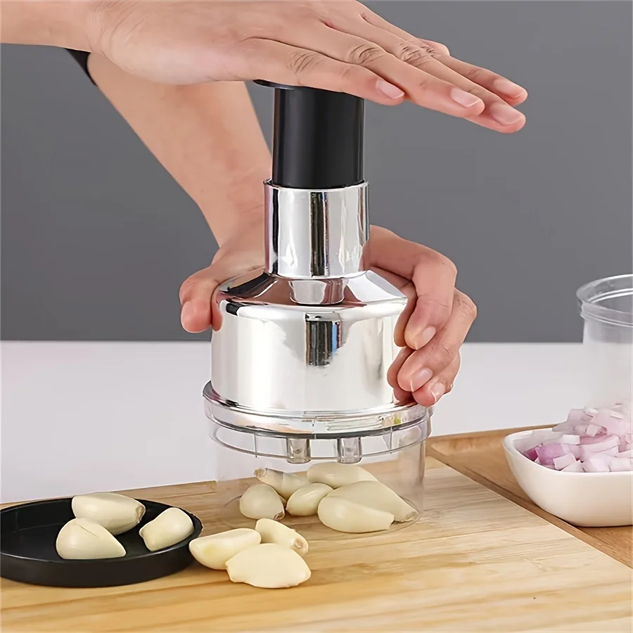 Description Picture 2 of item1pc,hot Selling  Manual Garlic Press and Food Chopper, Vegetable and Onion Slicer, Mini Grinder, Kitchen Tool