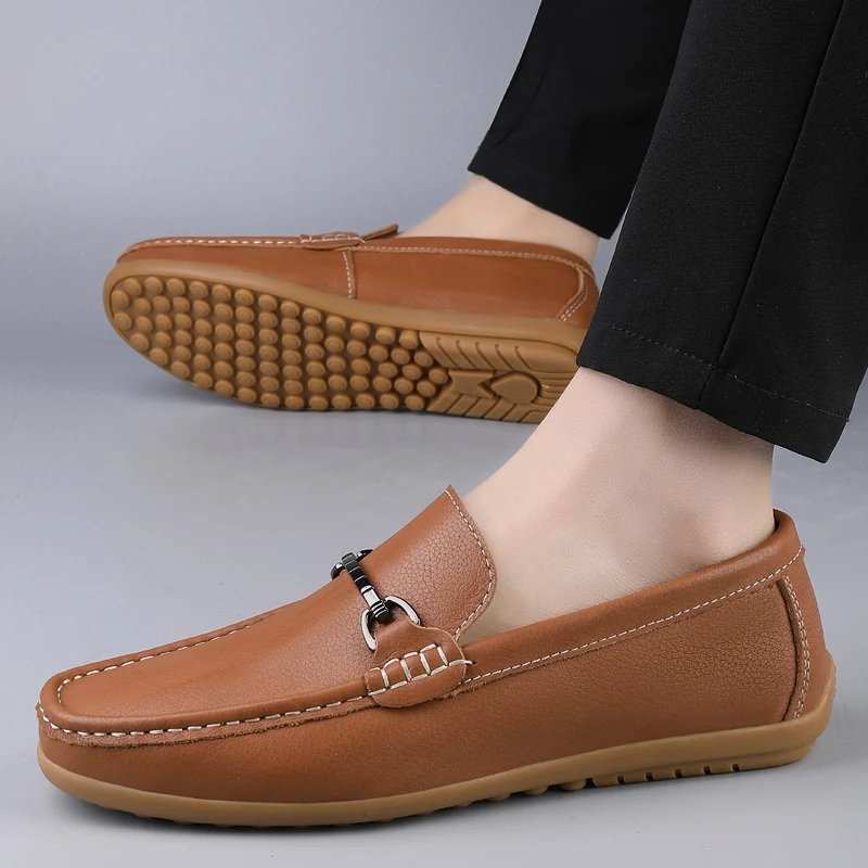 Zapatos Cómodos Sin Cordones Zapatos De Verano Para Hombre Transpirables Mocasines Hechos A Mano 230615