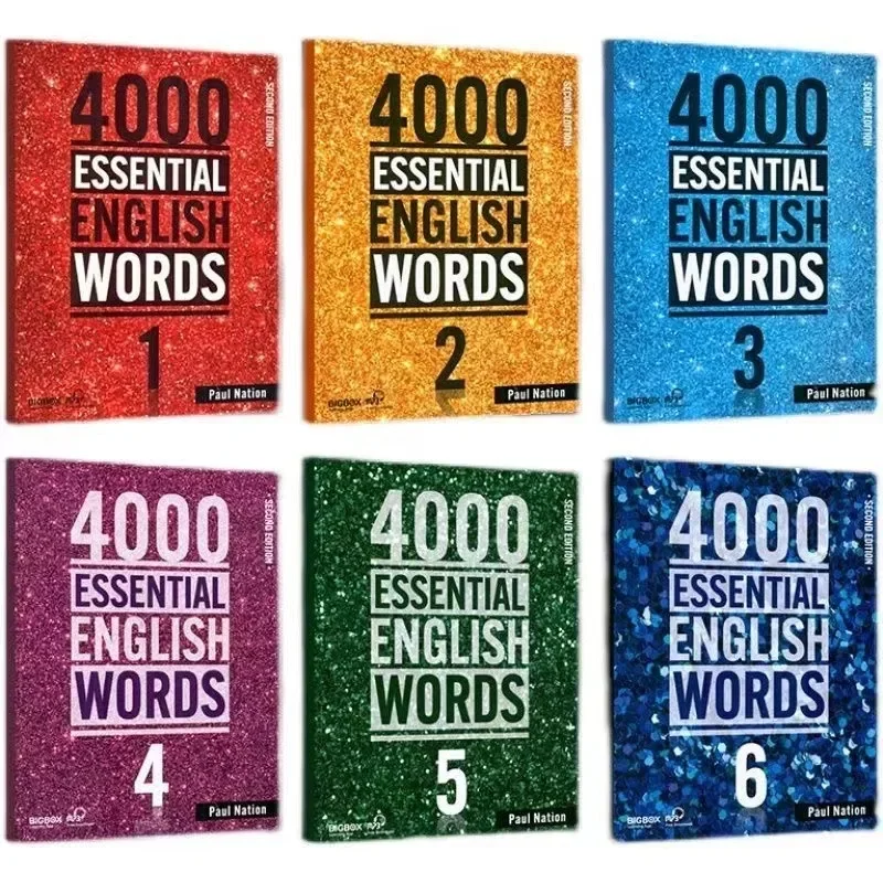 6 Books/Set New 4000 Essential English Words 1 - 6 Core Vocabulary Textbook for The Elementary Examination Books 1
