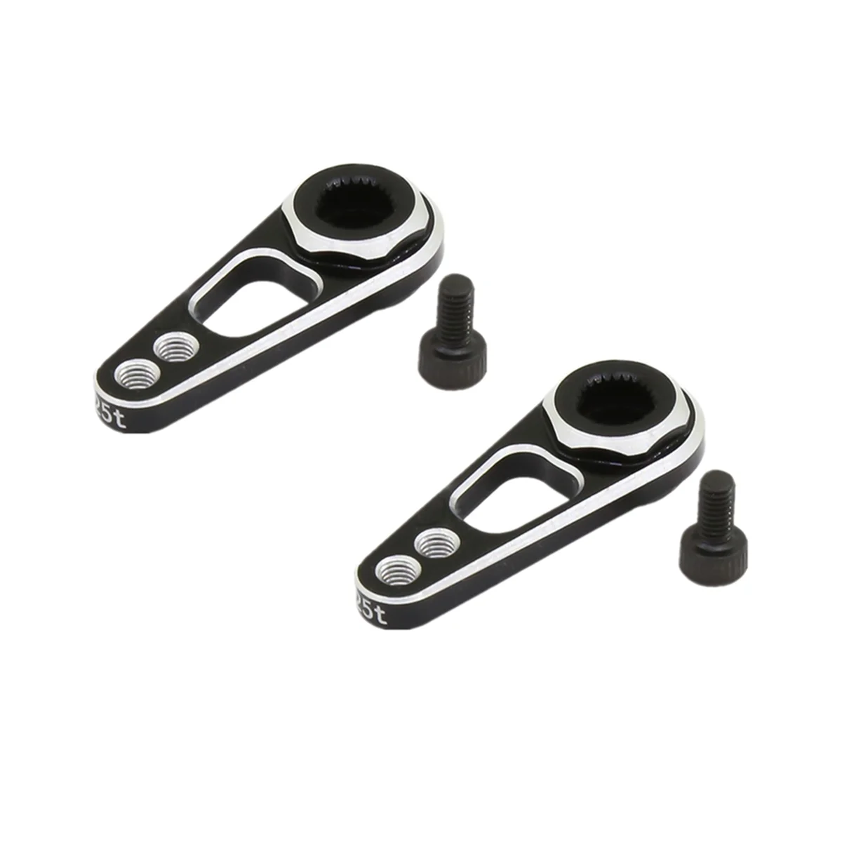 

2Pcs Metal Double Hole 25T Servo Arm Servo Horn for 1/10 RC Car Boat Futaba Savox Emax PowerHD JX SPT HSP Axial SCX10,3