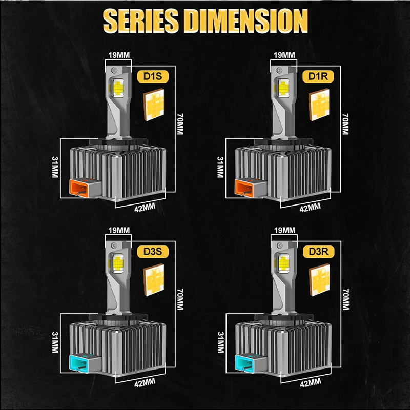 D3S D1S LED 자동차 헤드라이트, HID D5S D8S D1R D3R D5R D8R 터보 LED, 양면 5570 CSP 칩, 6000K 자동 램프, 플러그 앤 플레이, 300W 30000LM