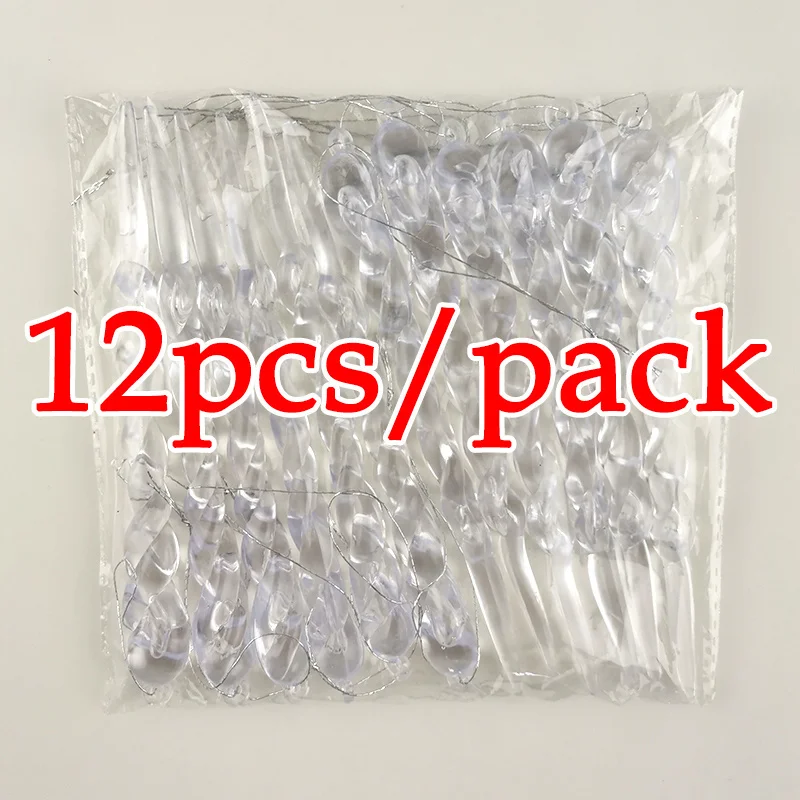 (12Pcs/pack) 12cm  Plastic Transparent Long Ice Cone Christmas Decorations For Handmade DIY Home Decoration Christmas Tree