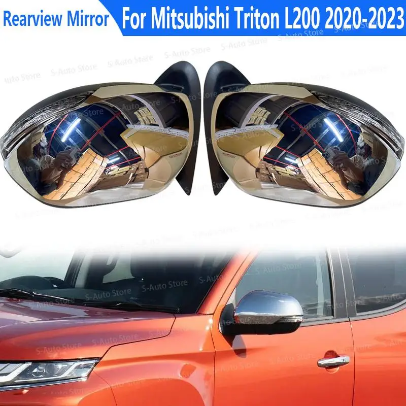 

Для Mitsubishi Triton L200 2020-2023 Автомобильное зеркало заднего вида в сборе автомобильное зеркало отражатель светодиодные указатели поворота 7632C199 7632C200