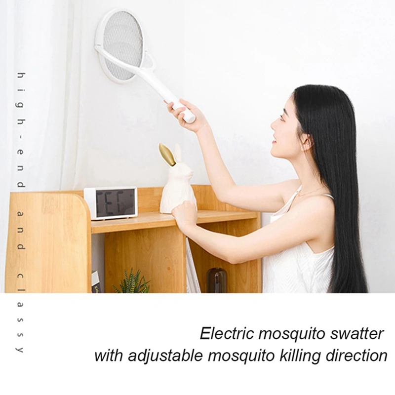 3500V 5 In1 Mosquito Swatter Lamp Multicunctional Fly Swatter Mosquito Fly Bat Angle Regolabile