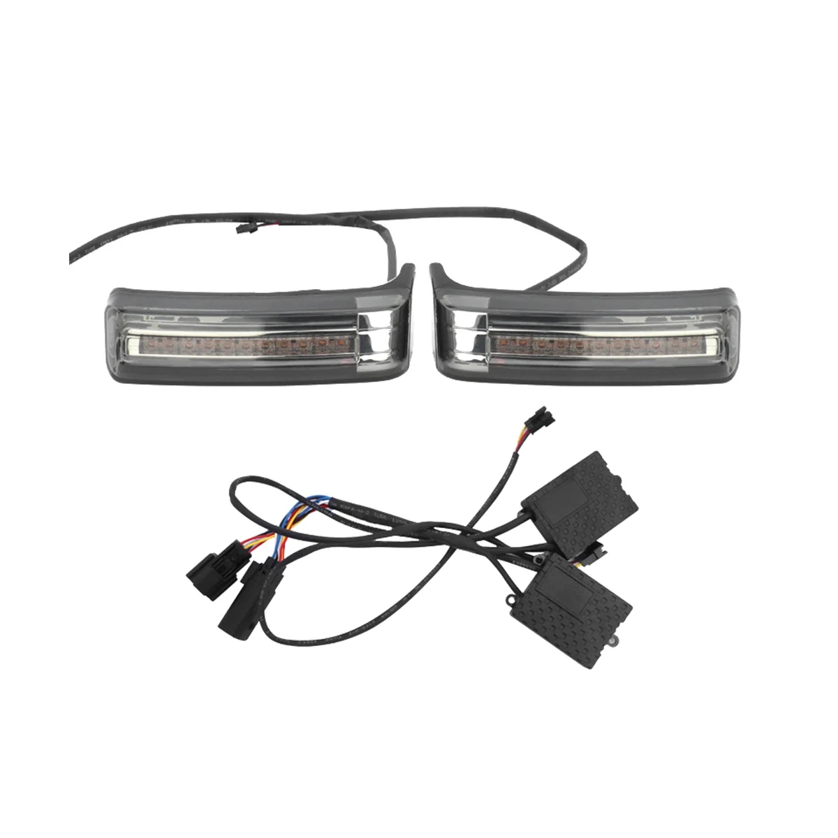 

Для Harley большая скользящая боковая коробка задняя часть светильник 97-22 черный коричневый