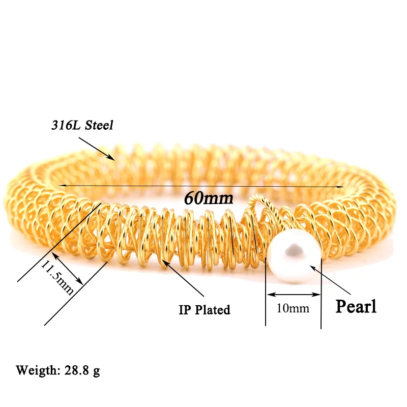 FairLadyHood 2018 Wedding Gold Color Bracelets & Bangles Bracelet With Pearl For Women Metal Chain Bracelet Fashion Jewelry 2