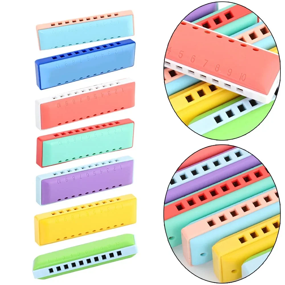 10 Holes Harmonica Mouth Organ C Tune Puzzle Musical Instrument Plastic Colorful Beginner Children Gift diatonic harmonica chromatic harmonica kids harmonica mouth harp