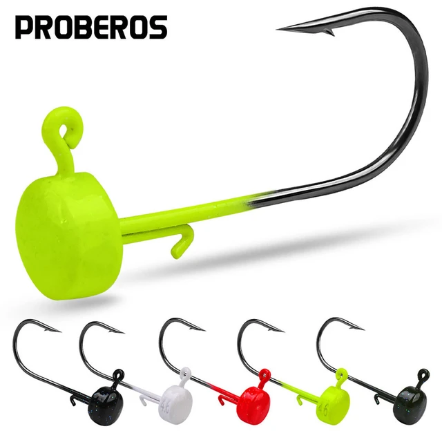 5PCS/LOT 2.8G/3.5G/4.6G/7G Ned Rig Head Hook Mushroom Sharp Fishing