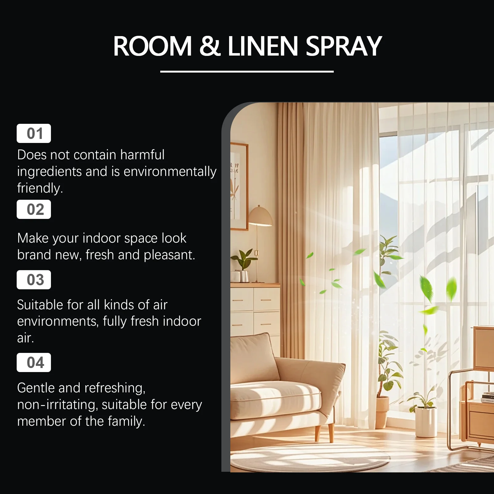 JAKEHOE Gardenia Deodorante per interni Spray Eliminatore di odori Fragranza a lunga durata Mantenere la stanza fresca Deodorante spray per ambienti 5