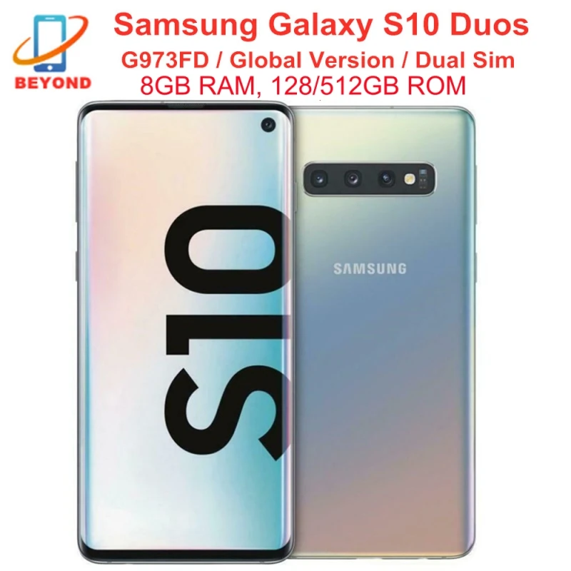 Samsung Galaxy S10 Duos G973FD デュアル Sim 8GB RAM 128/512GB ROM 