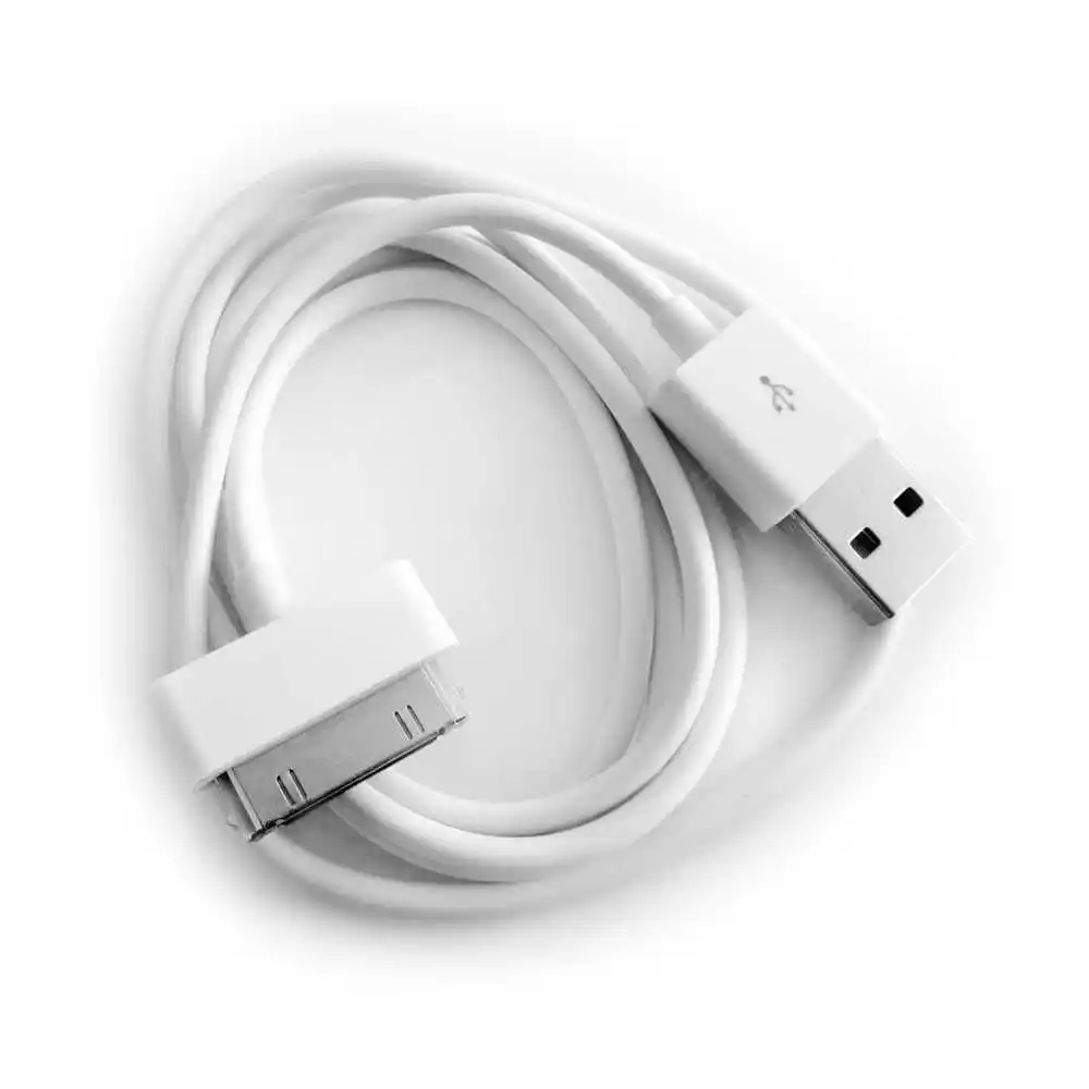 Cable de sincronización de datos de cargador USB blanco de 4 pies para  Apple iPhone 4, 4s, 3G, 3GS, 2G, iPod, iPod touch, iPod Nano