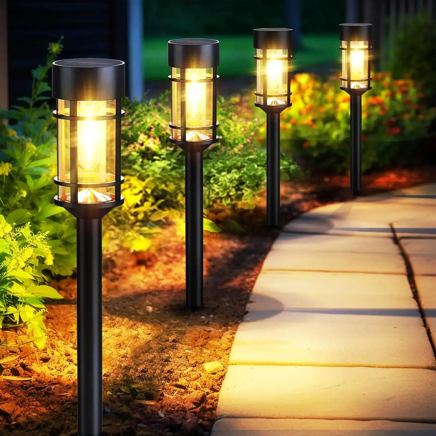 Solar Pathway Lights LED Solar Lights Outdoor Waterproof Garden Light outdoor IP65 Lamp Super Bright Spotlight