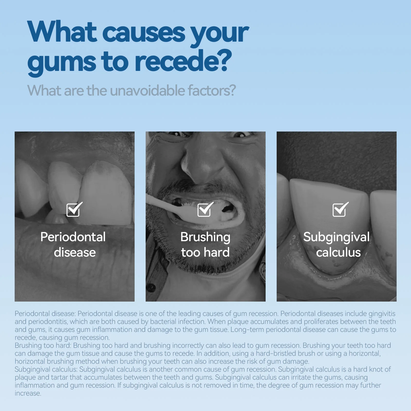 Damaged Gum Repair Care Gel Relieves Sore Gums Allergies Deep Cleaning Stains, Tartar, Swollen Sore Gums Gum Cleansing Gel