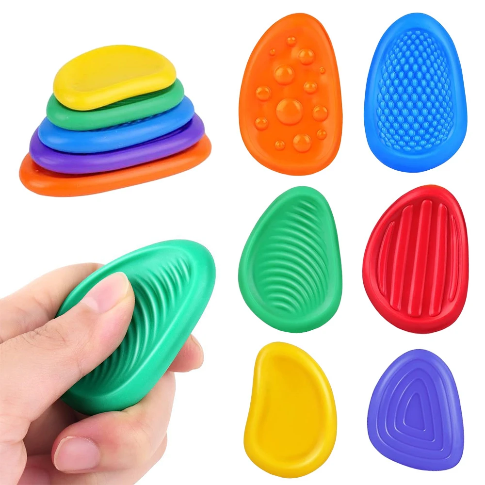 Fidget Toys Adults Sensory Silicone Stone 6 Pack