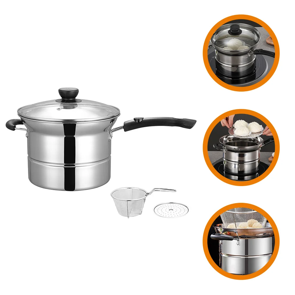 

1 Set Stockpot Pasta Pot Lidded Soup Pot Noodle Cooking Pot Frying Pot Saucepan