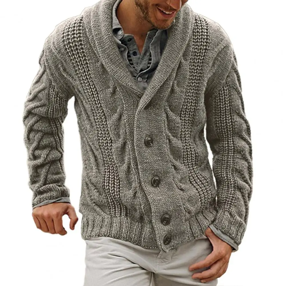 

Men Sweater Men Sweater Jacket Stylish Men's Winter Cardigans Fashionable Cotton Blend Knitted Sweaters with Button for Autumn