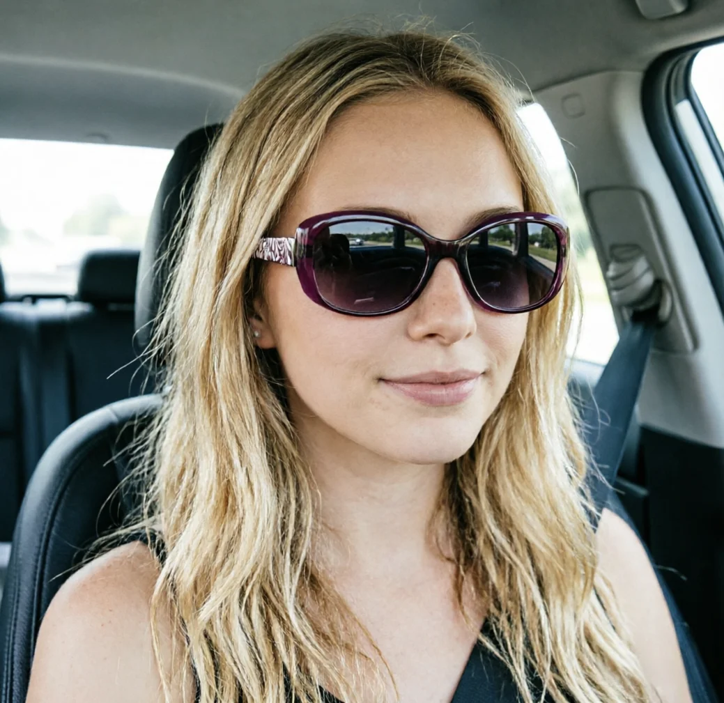 Chic Oval-Frame Women's Sunglasses with Unique Pattern Design
