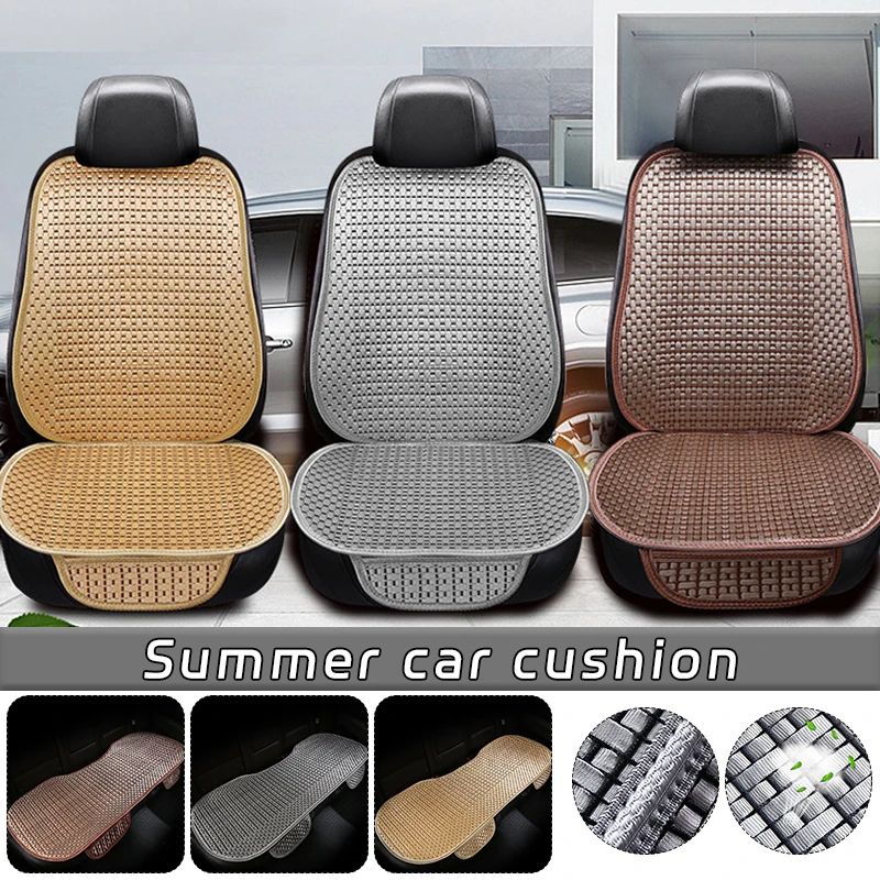 Classic Ice Silk Woven Summer Car Seat Cushion Cover Universal Front Rear Seat Cool Mat Breathable Backrest Cover Auto Interior 1 Classic Ice Silk Woven Summer Car Seat Cushion Cover Universal Front Rear Seat Cool Mat Breathable Backrest Cover Auto Interior 1
