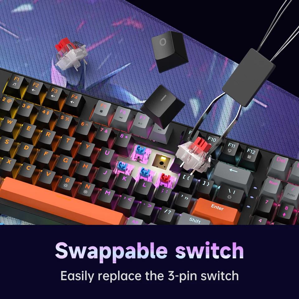 ZIFRIEND AG98 98 Keys Machanical Keyboard 90% 100% Full Size Hot