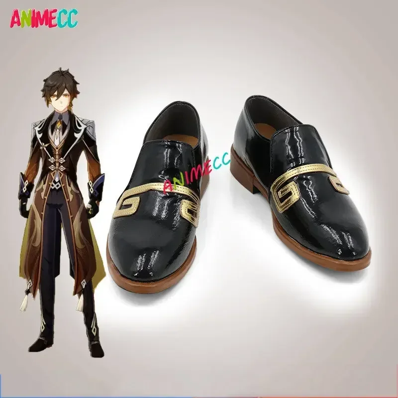 

Анимаecc игра Genshin Impact Zhongli Косплей Хэллоуин обувь костюм аксессуары Чжун ли обувь для косплея