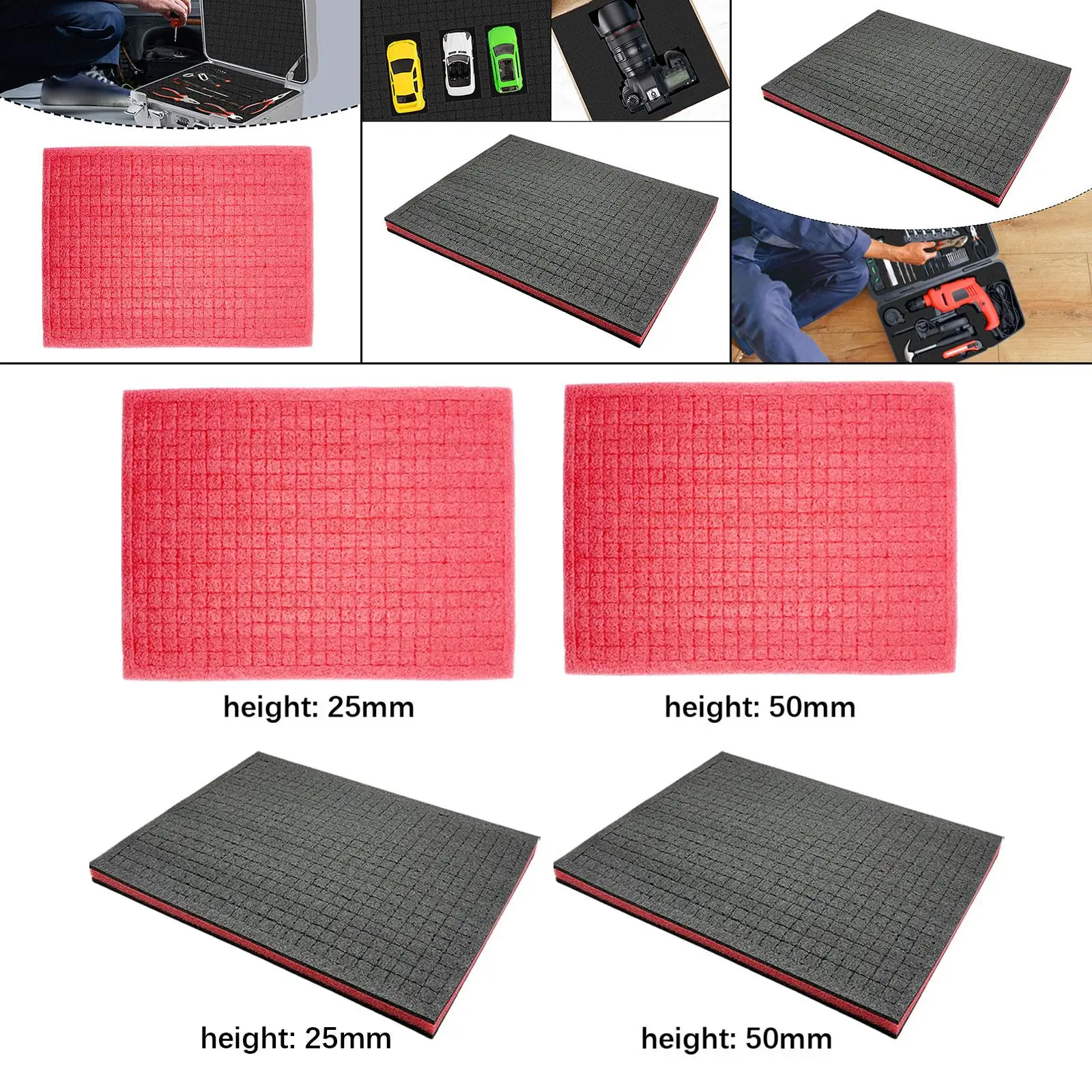 Tool Box Foam Universal 15.75x11.81inch Shadow Insert Cushion Liner Sheet for Jewelry Drawer Transporting Game Boxes Crafts Tool Box Foam Universal 15.75x11.81inch Shadow Insert Cushion Liner Sheet for Jewelry Drawer Transporting Game Boxes Crafts
