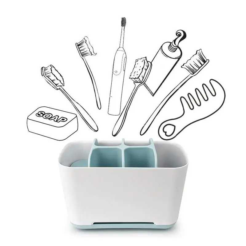 1Pcs Toothbrush Toothpaste Holder Case Shaving Makeup Brush Electric Toothbrush Holder Organizer Stand Bathroom Accessories Box toothbrush holder bathroom storage rack wall shelf organizer toothpaste holder