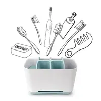 1Pcs Toothbrush Toothpaste Holder Case Shaving Makeup Brush Electric Toothbrush Holder Organizer Stand Bathroom Accessories Box 1