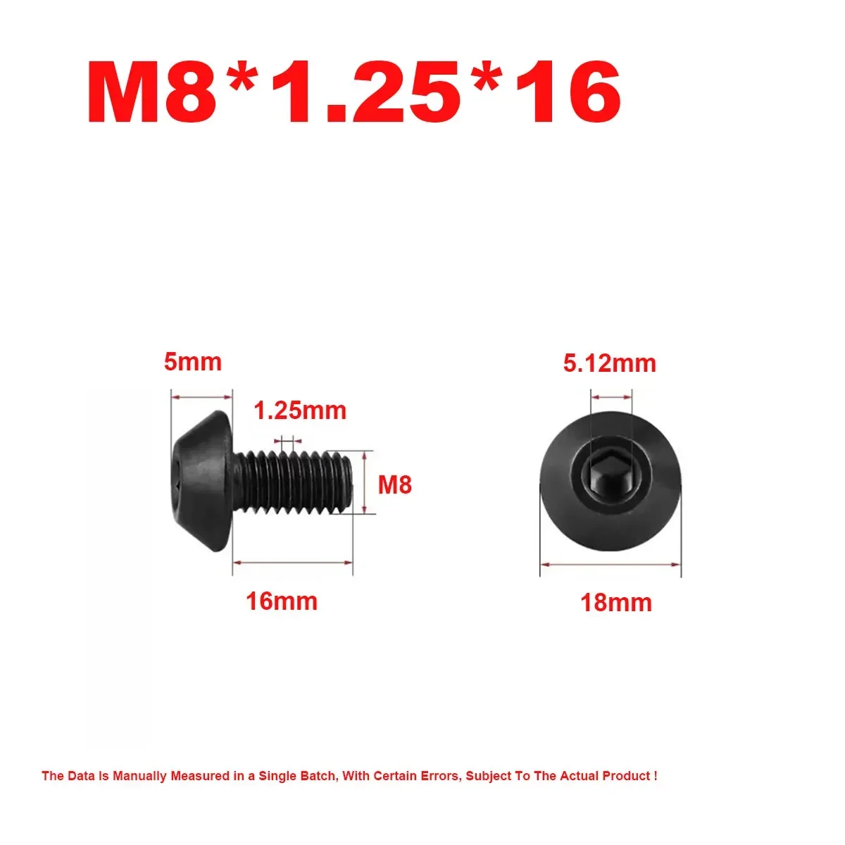 M8X1.25X16 15pcs