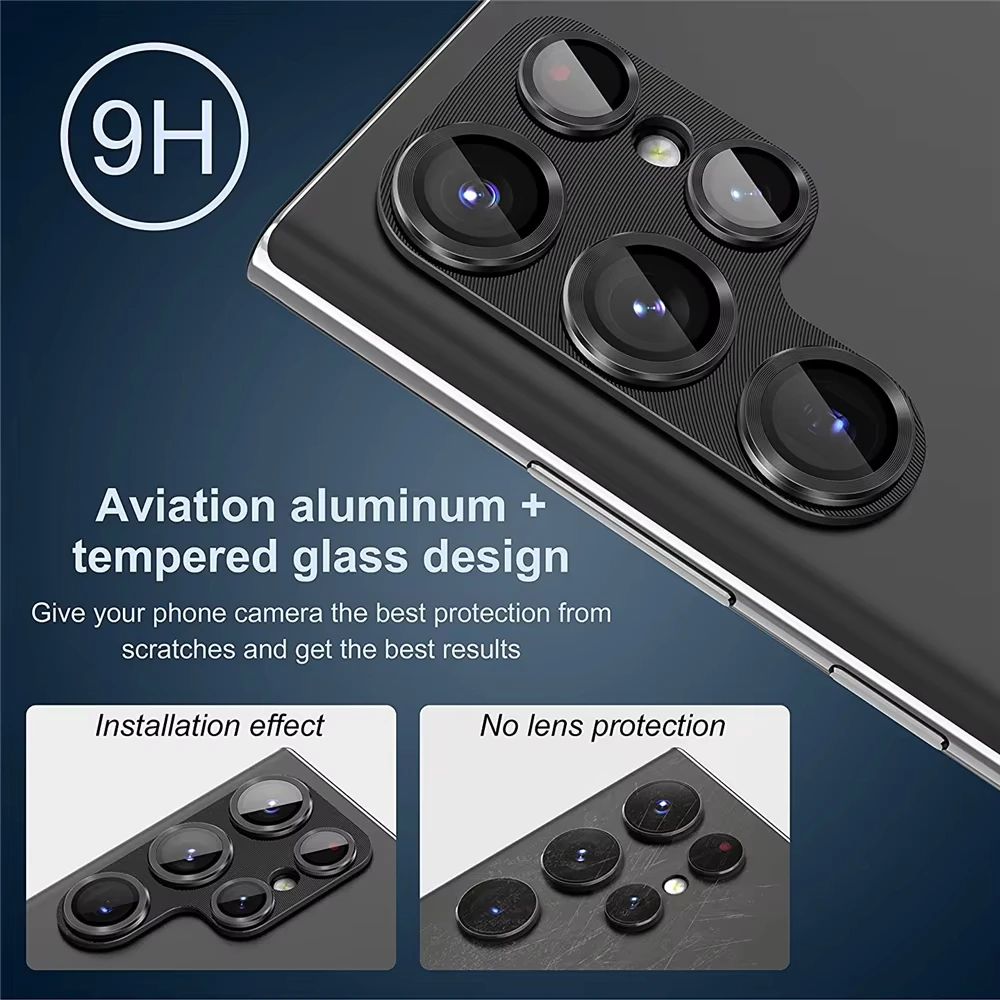 Metal Camera Lens Protective Glass Screen Protector Film
