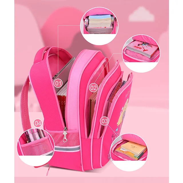2022 Cute Girls Princess Mermaid Primary School Students Cartoon Bags New Children Fashion High-capacity Sweet Backpacks Hot