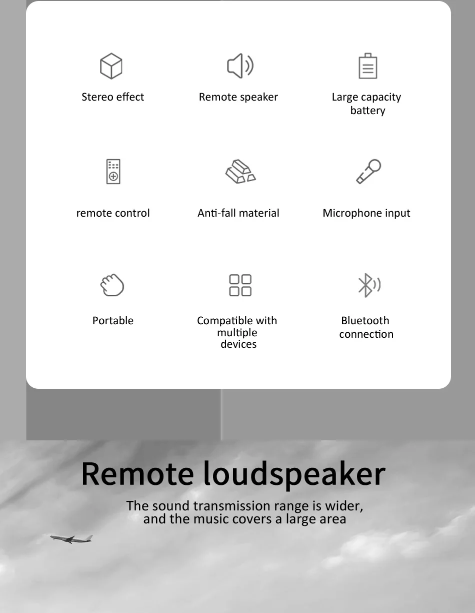 Bluetooth Audio Speaker Portable Home Woofer Soundbar Square Dance Performance Outdoor Shop Dedicated Wireless New Speaker Box