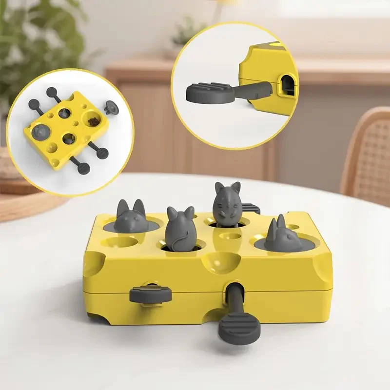 Cat Puzzle Feeder Toy - Durable Plastic Slow Feeder & Foraging Game - PeticaDeals