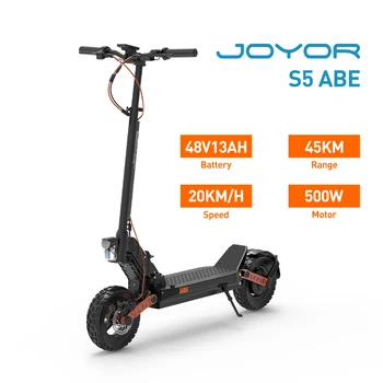 Monopattino Elettrico JOYOR S5 (ABE) 10'' per Adulti, 20KM/H, Motore 500W, Batteria 48V13AH, Freni a Disco, per Pendolarismo Urbano
