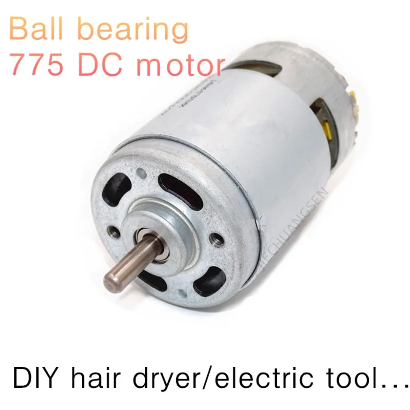 

Ball Bearing 775 DC Motor,DC12V24V DIY Hair Dryer/Electric Tool DC Motor