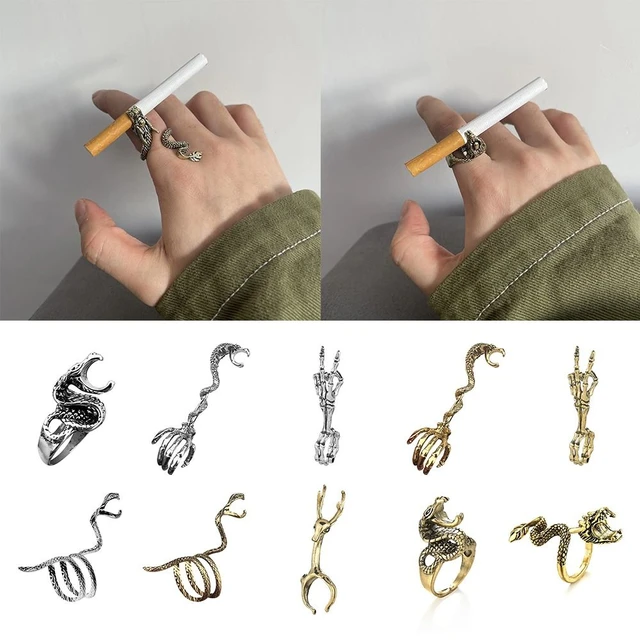 Vintage Ring Cigarette Holder Rack Cigarette Finger Clip Holder Cigarette  Holder Ring Rack Cigarette Clip Smoking Accessories - AliExpress