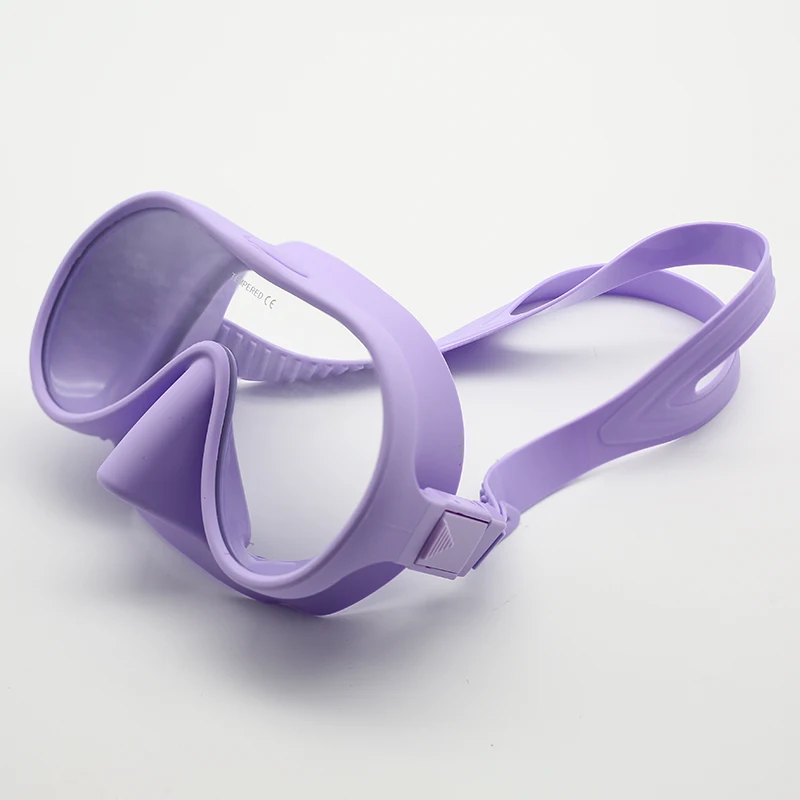 Khaki Tempered Glass Freediving Mask Snorkeling Set Foldable snorkel Diving Mask 프리다이빙 m&aacute;scara buceo 스노클링 프리다이빙 스노클링 마스크