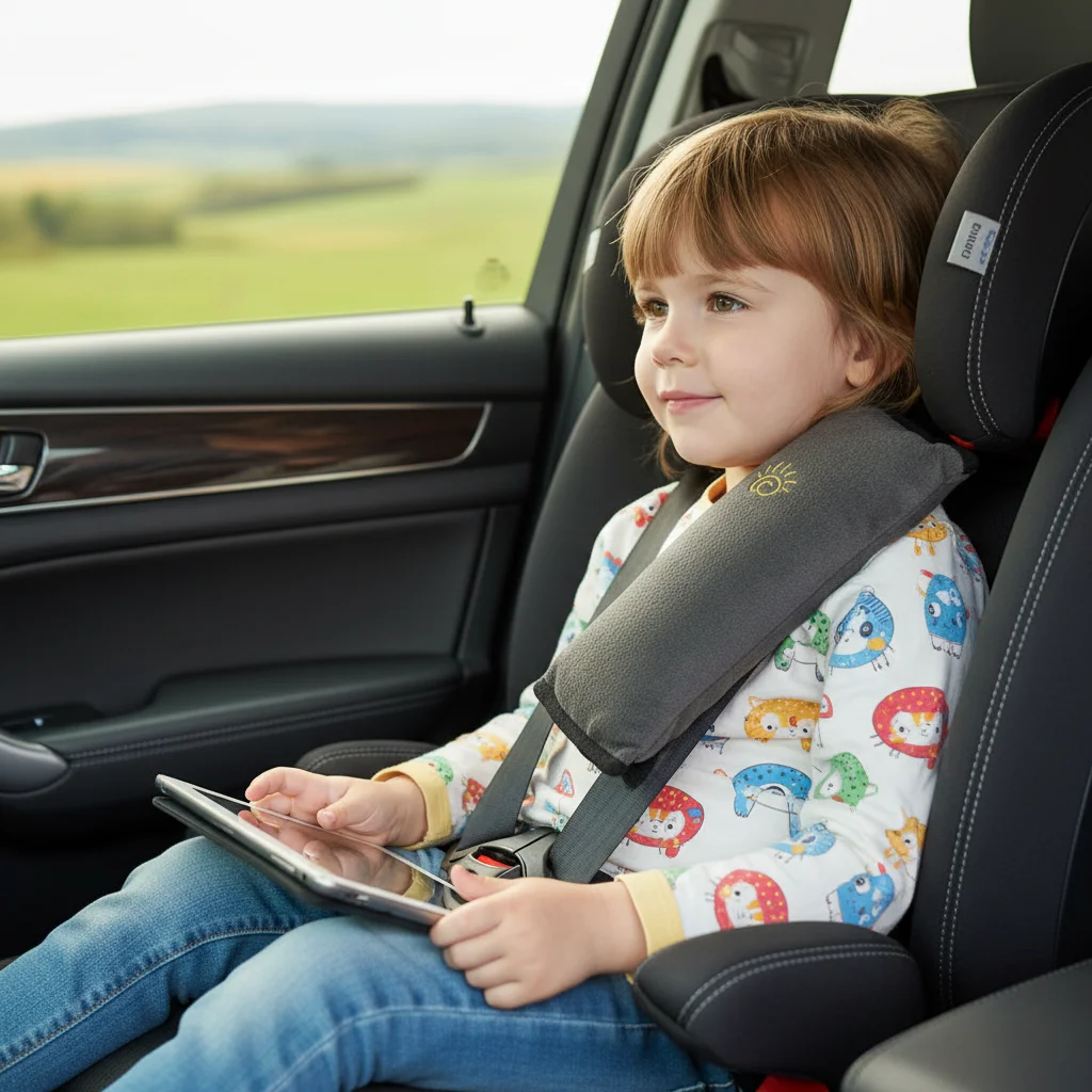 Kids' Travel Neck Protection Shoulder Strap Protector - Adjustable Safety Belt Pad
